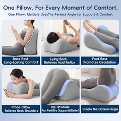 Natural Latex Wedge Pillow – Ergonomic Support for Back & Leg