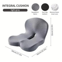 Memory Foam Seat Cushion w/Lumbar Support Pillow for Back & Sciatica Pain Relief