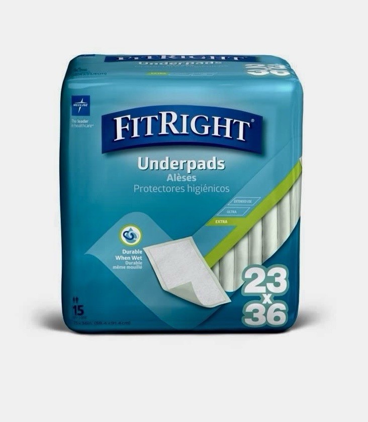 Medline FITRIGHT Extra UNDERPADS 23″ X 36″ – Pack Of 15
