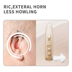JINGHAO Hearing Aid For Severe Loss Digital 65/132 dB BTE Rechargable Battery US