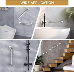1/2× Stainless Steel Grab Bar Bathroom Safety Handicap Shower Tub Handle Support