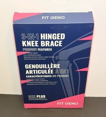 Fit Geno 3-in-1 Hinged Knee Brace SIZE PLUS XXL 3XL Adjustable Knee Support NEW