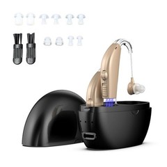 Rechargeable Hearing Aids for Seniors – Noise Cancelling, Behind-The-Ear, 25H Ba