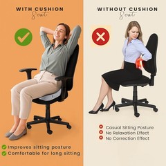 GRAND PITSTOP Gel Memory Foam Seat Cushion – Orthopedic Ergonomic Cushion for
