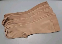 4pr MEDIVEN Comfort Normal NUDE COMPRESSION SOCKS STOCKING Close Toe Sz 15-20 II