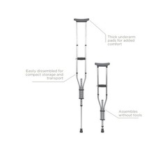 Equate Universal Crutches for Youth & Adult – Adjustable – IN BOX