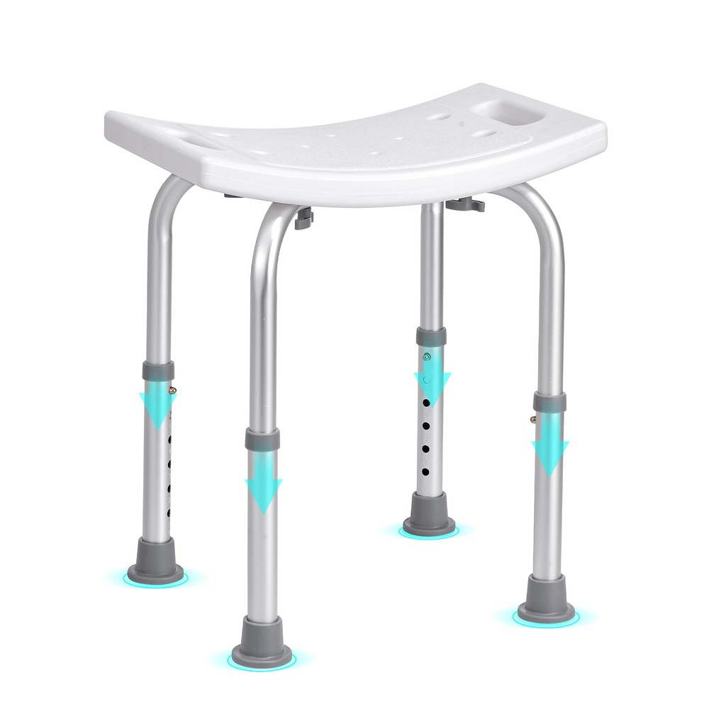 Shower Chair Seat 350lb Bath Stool Padded Height Adjustable Bathtub Seat Bench
