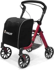 FlyingJoy Rollator Walker-4-Wheels Trolley for Elderly & Shopping Up to 300 LBS