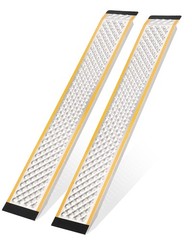 5FT 800LB Capa Heavy Duty Aluminum Loading Ramps, Anti-Slip Punch Plate Surface