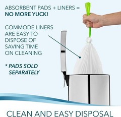 Disposable Bedside Commode Liners for Adult Portable Toilet Chair Seat Bucket…