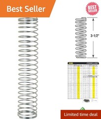 Compression Spring, Nickel-Plated Steel, 23/32 In. x 3-1/2 In. 2-Pack