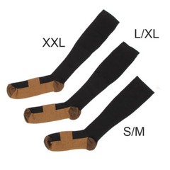 1-5 Pairs Copper Compression Socks 20-30mmHg Graduated Support Mens Womens S-XXL