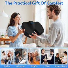 Seat Cushion – Memory Foam Office Chair Cushion for Sciatica, Tailbone & Back Pa