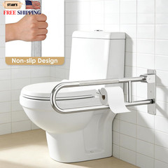 Toilet Grab Bar Support Rail 29.5 Inch, Anti-Slip Knurled Handicap Bathroom Safe