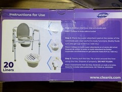 Carebag Commode Pail Liners 2 Boxes (20-1/2” x 15-3/4”) 16 oz. – 40 Liners