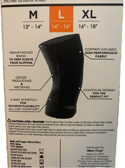 original Copper Fit CF2KNLG6 Knee Compression Sleeve – Black