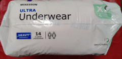 4 pk McKesson Ultra Pull On Underwear Adult XL Disposable Heavy Absorbency 14 Ct
