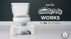 Toilet Stool 7 Inch Height 350 Lb Capacity White Portable Bathroom Step