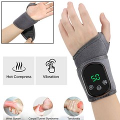 USB Electric Heated Wrist Massage Joint Vibration Relaxation Pain Relief Brace