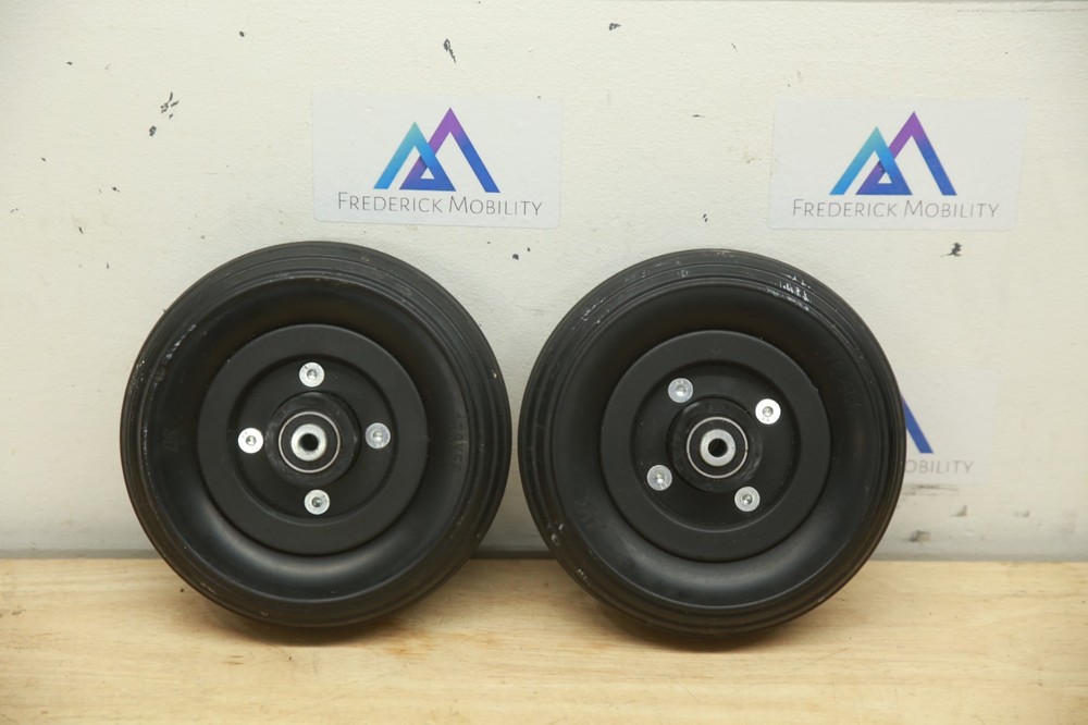 PAIR 7″ x 2″ Caster Wheels Tires for Quickie Power Chairs Pulse 6 5 Q500M Q300M