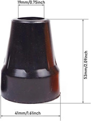 4 Pack Crutch Tips 19Mm 3/4 Inch Walking Cane End Cap Foot Bottom Rubber Pads Fe