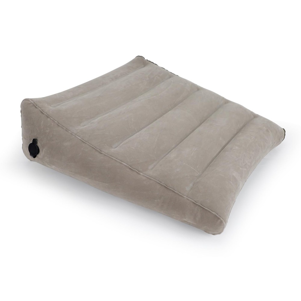 Bloomoja Inflatable Wedge Pillow, Portable Travel Pillows for Sleeping, Grey