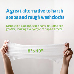 Fitright Aloe Personal Cleansing Cloth Wipes, Scented, Pack of 48, 8 X 10 Inch A