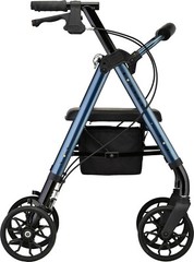 NOVA STAR 8 Rollator Walker w/Perfect Fit System Ltweight Folding-OPENBOX BLUE