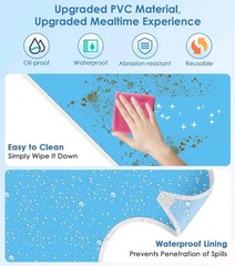 1 Adult Bib Reusable PVC Plastic Wipeable Bib