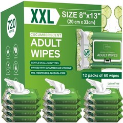 Adult Wipes Extra Large Scented – Skin-Friendly Incontinence Wet Wipes for Ad…