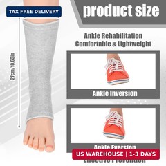 2 Pairs Bamboo Compression Socks, Soft Bamboo Foot Ankle Sleeves, Suitable FAST