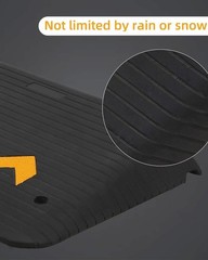 2 Packs Threshold Ramp Door Ramp 4″ Rise Rubber Curb Ramp 33000lbs Capacity