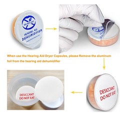 1 Container and 1pcs 30g Capsule Hearing Aid Dryer Hearing Aid Capsules Bricks