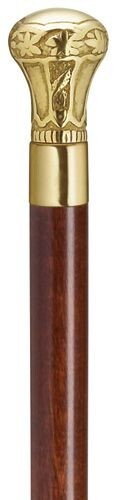 NEW! Men’s Exquisite Brass Regal Knob Handle on Walnut Wood Shaft Walking Cane