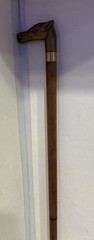 Vintage Wood & Solid Brass Eagle Head Cane Walking Stick 35.25″ # 7195