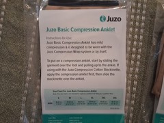 Juzo Basic Compression Anklet Black Beige 4411AB XL Open Toe New in Package