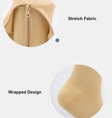 Zippered 15-20mmHg Compression Stockings for Everyday Use and Outdoor Activities
