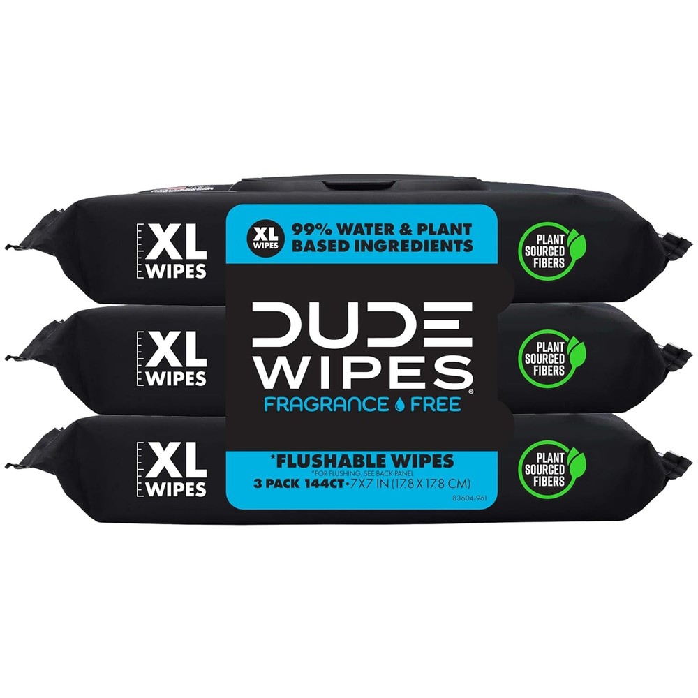 Extra-Large Unscented Flushable Adult Wet Wipes for Sensitive Skin – Large