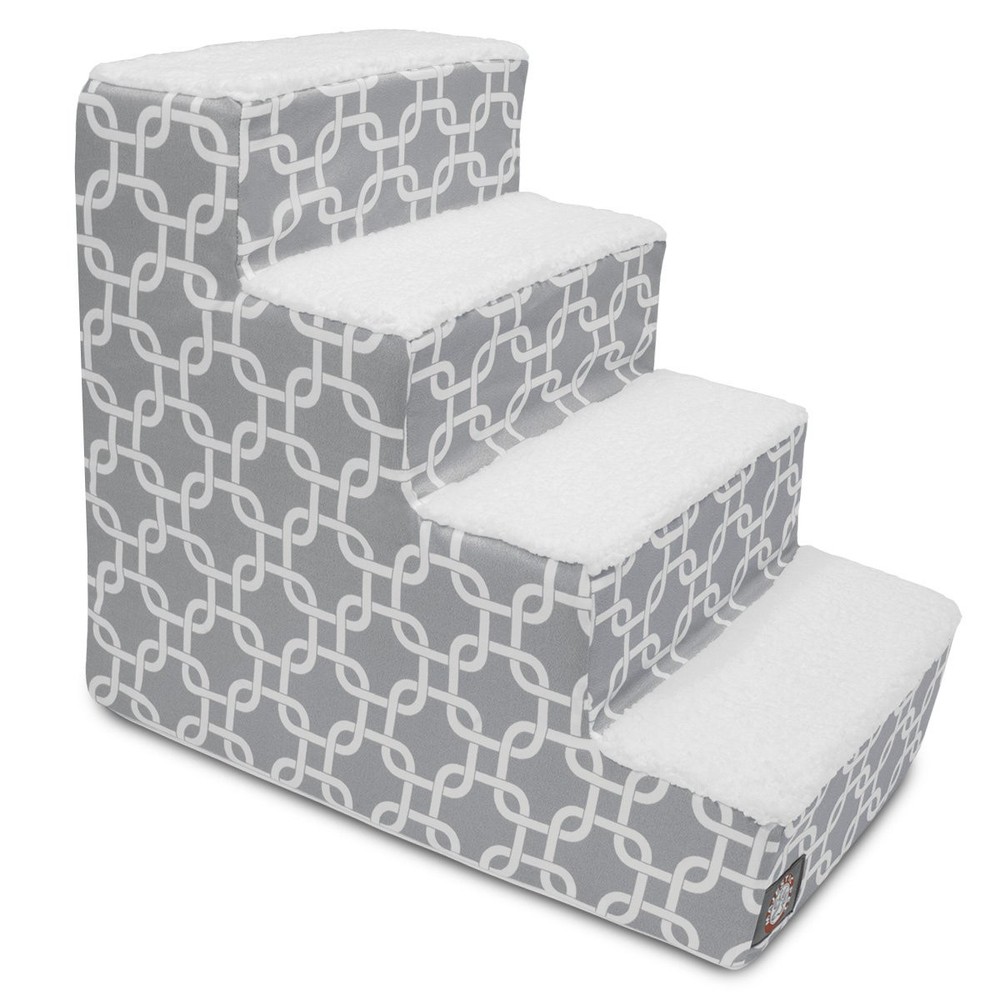 Majestic Pet 4 Step Portable Dog Stairs For Small Dogs To Get On Bed Supports