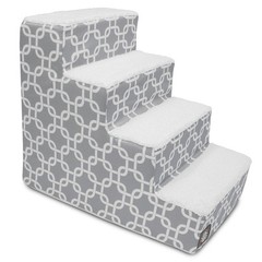 Majestic Pet 4 Step Portable Dog Stairs For Small Dogs To Get On Bed Supports