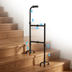 Stair Climbing Assist Cane with Adjustable Height & 8-Claw Base for Seniors