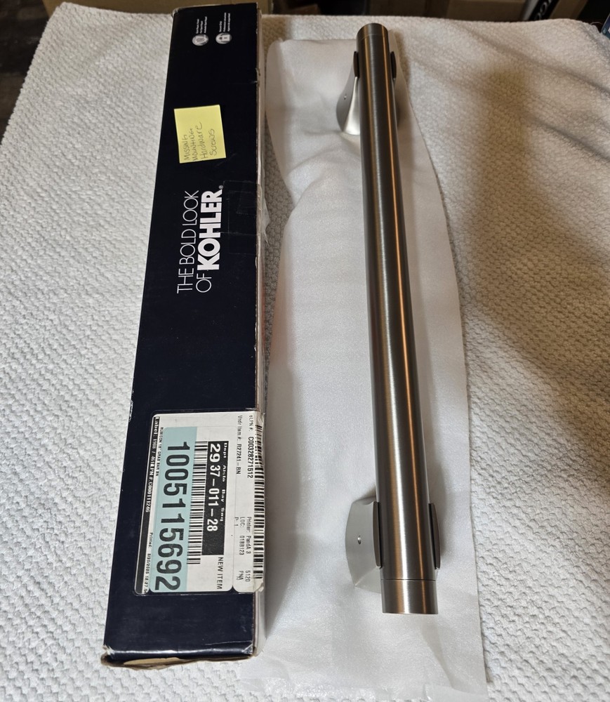 Missing Hardware, Kohler Rubicon 16 in Grab Bar Vibrant Brushed Nickel