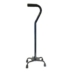 RMS 4 Prong Quad Base Walking Stick Adjustable Foam Handle Lightweight Cane