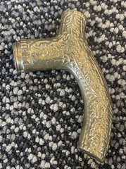Vtg. Art Deco Art Nouveau Brass Handle Replacement Only Floral For Walking Cane