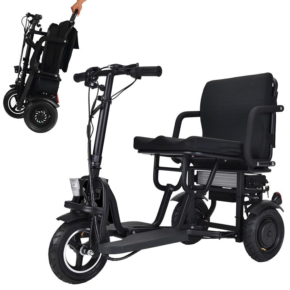 Portable Double Motor 700W 3-Wheels Folding Electric Power Mobility Scooter
