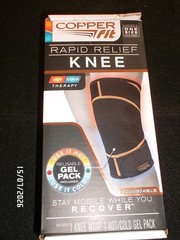 Copper Fit Rapid Relief Knee Adjustable – Hot/Cold Reusable Gel Pack. Stay Mobil