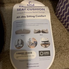 Cushion Lab Pressure Relief Seat Cushion Ergonomic For Long Sitting Hours, Black
