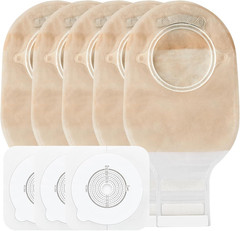 21PCS Ostomy Bags,Colostomy Supplies,Two Piece Drainable Ostomy Pouch for Ileost