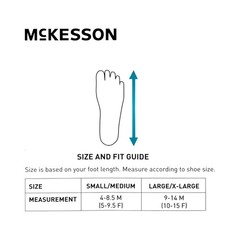 McKesson Black Dorsal Night Splint LargeX-Large Hook and Loop for the Foot