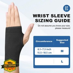 JUSDIQIR Palm Brace Wrist Support Black M